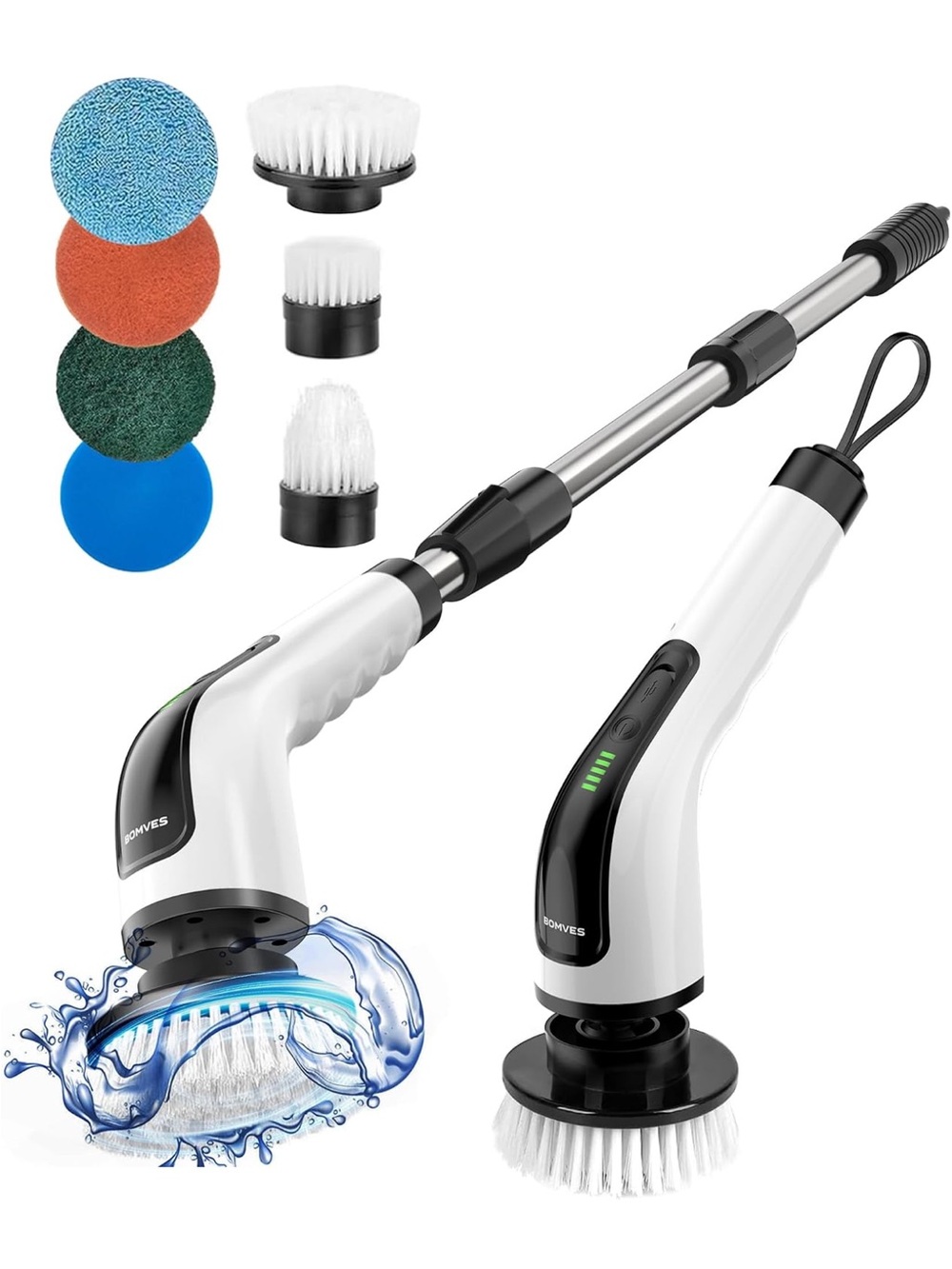 8-in-1 Electric Cleaning Brush - White